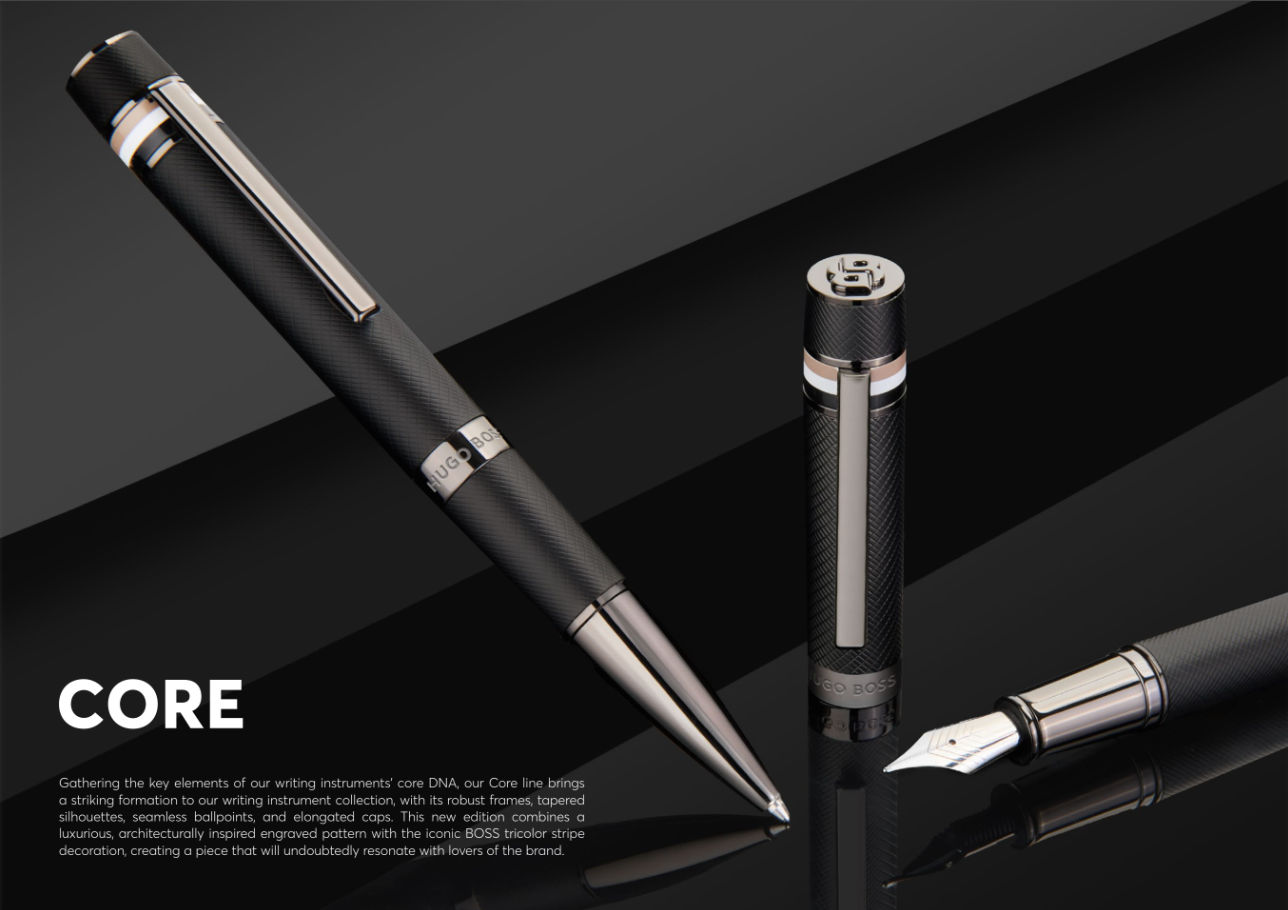 Pióra i długopisy Hugo Boss z kolekcji Core