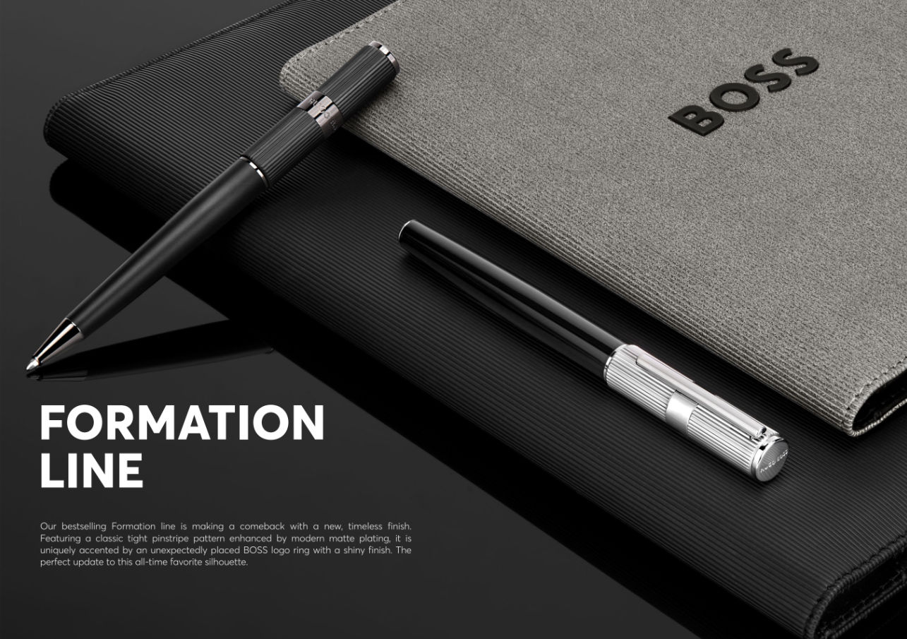 Pióra i długopisy Hugo Boss z kolekcji Formention Line