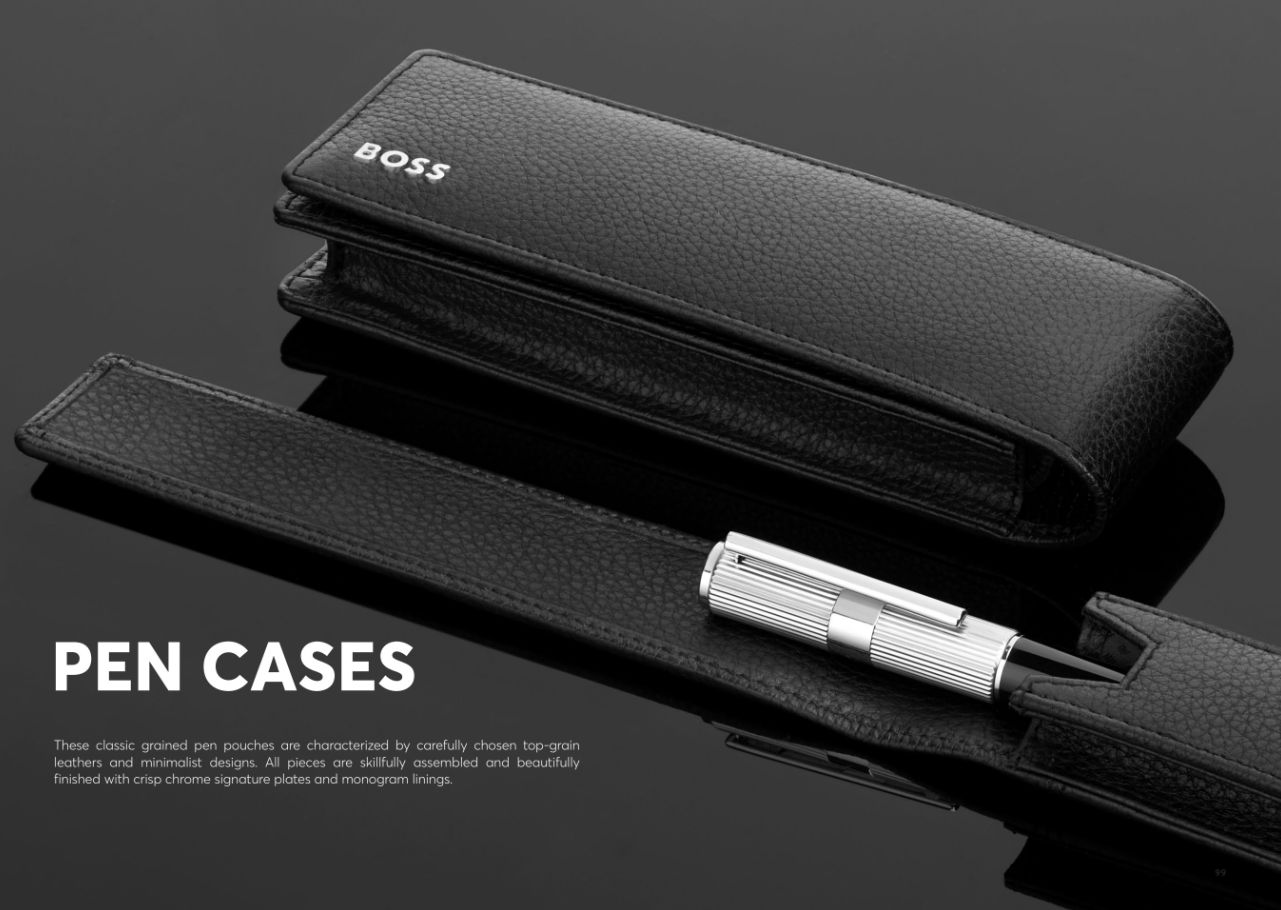 Etui na pióra i długopisy Hugo Boss z kolekcji akcesoriów piśmienniczych