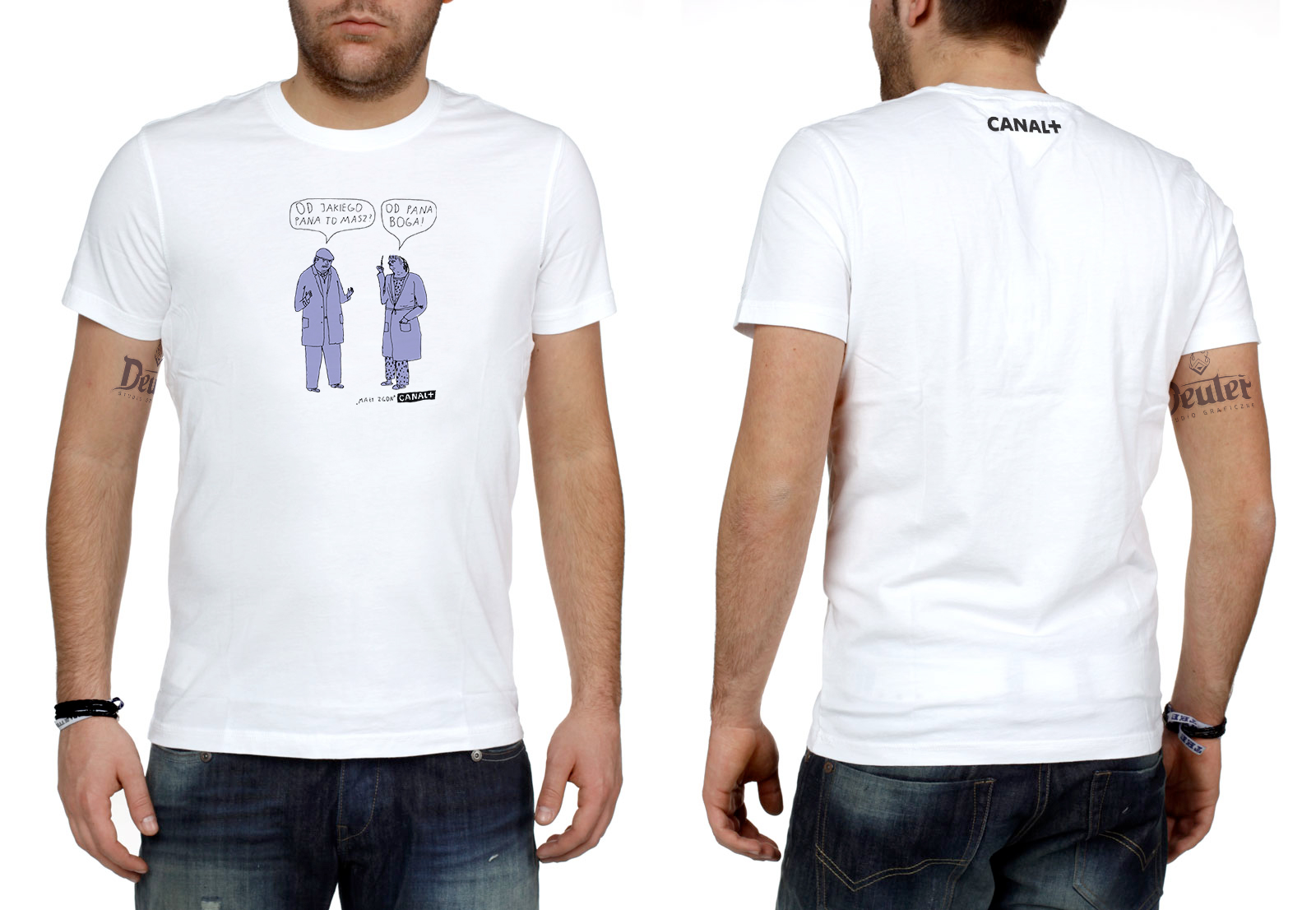 Świąteczne opakowanie prezentowe Canal+ Online zrealizowane przez drukarnię Deuter DLM – zestaw firmowy z nadrukiem i pakowaniem z konfekcją